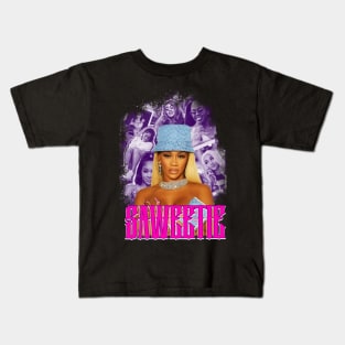 Saweetie Rapper design Kids T-Shirt